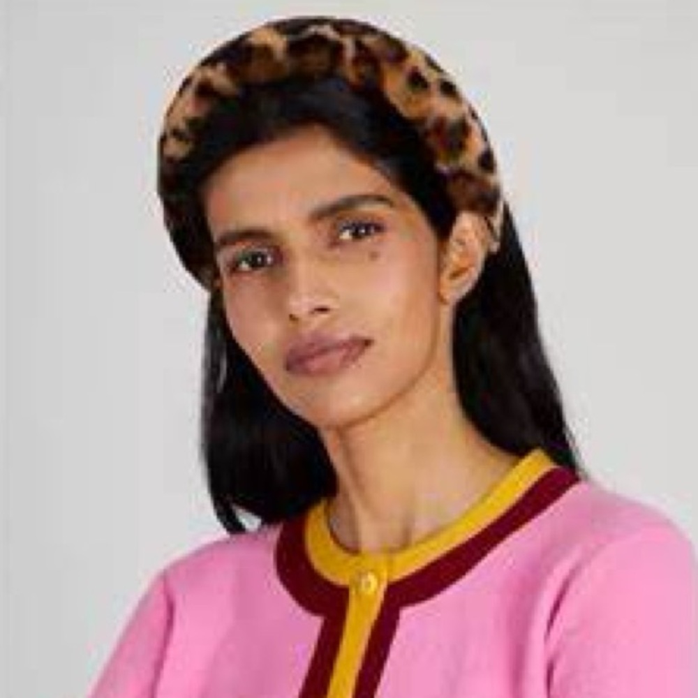 Kate Spade Fuzzy Cheetah Headband